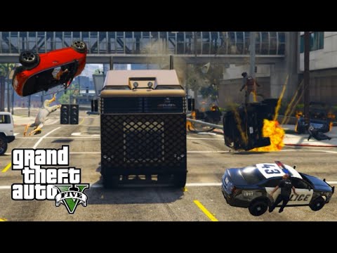 Hauler Custom obliterates everything in it's path - GTA 5 |Cinematic Chase|