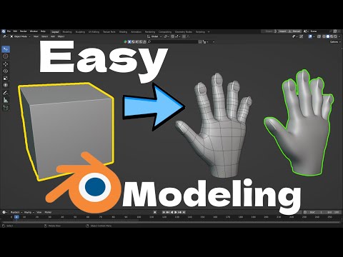 Easy Way to Create a Hand Model in Blender 3D | beginners
