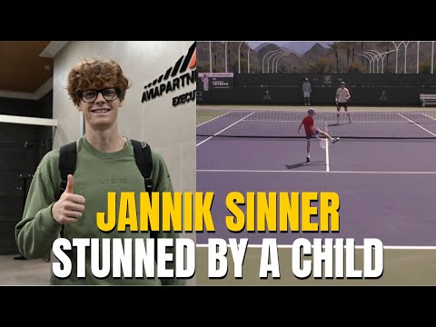Jannik Sinner plays with a gifted kid in Indian Wells who puts on a show