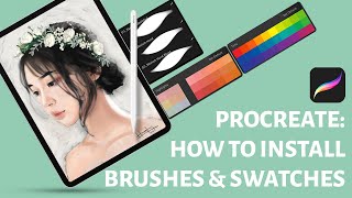 Procreate : How to download and install brushes, swatches & project files