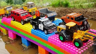 Building bridge blocks car toys