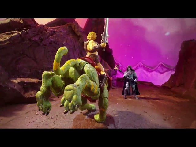 Vídeo relacionado con He-Man y los Masters del Universo MOTU Eternia Skeletor Figura de acción con accesorios, juguete +4 años (Mattel HLF52)