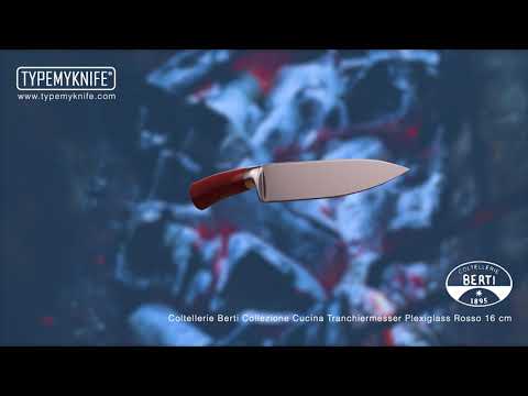 Coltellerie Berti Collezione Cucina Tranchiermesser Plexiglass Rosso 16 cm