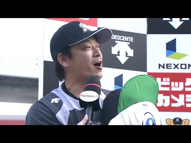 マリーンズ・藤岡投手・サブロー選手ヒーローインタビュー 2015/10/4 M-F