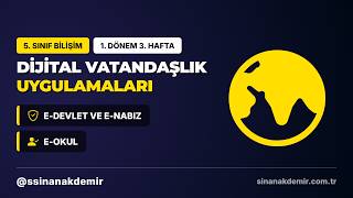 Dijital Vatandaşlık Uygulamaları - 5. Sınıf Bilişim Dersi 1.Dönem 3. Hafta TYMM