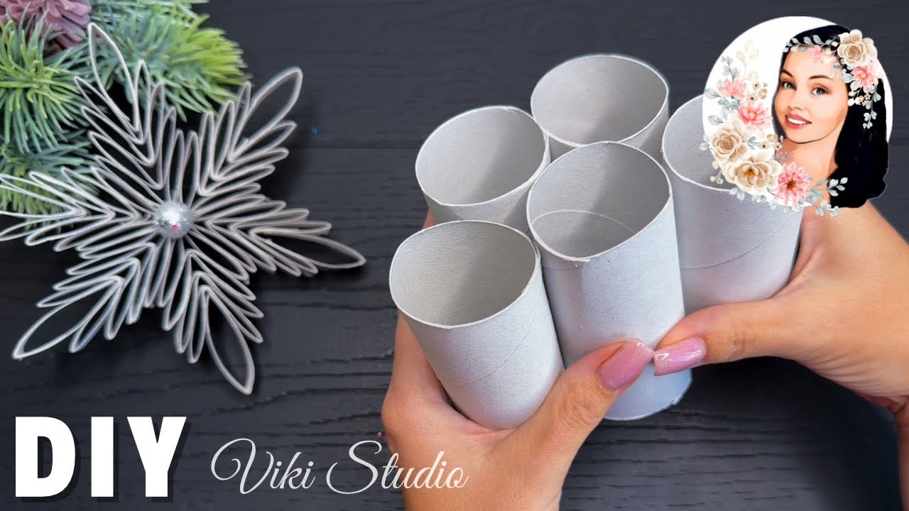 Easy Paper Snowflake Tutorial Toilet Paper Roll Winter Ornaments