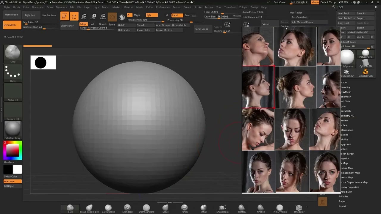 2. Setting up Reference in Zbrush - Zbrush Tutorials