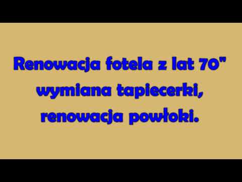 Fotel PRL 70" - renowacja