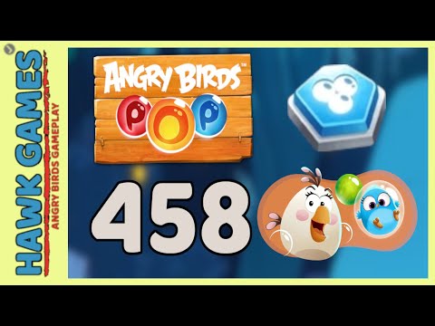 Angry Birds Stella POP Bubble Shooter Level 458 - Walkthrough, No Boosters