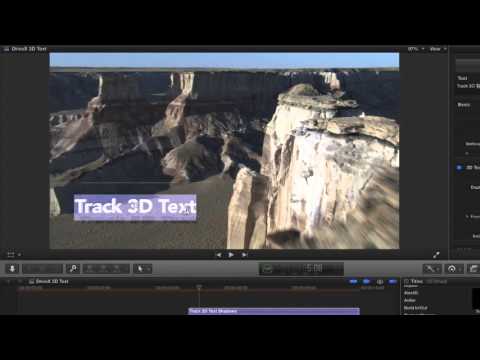 How to create 3D text tracked to background motion in FCP X using DriveX powered by mocha