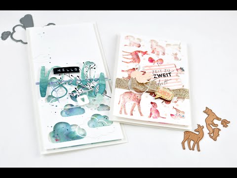 Babykarten für Mädels und Jungs mit Magicals und Cut out - #schnipselschnecke