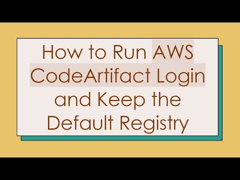 How to Run AWS CodeArtifact Login and Keep the Default Registry