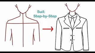 How to Draw a Suit: Step by Step Drawing Tutorial for ALL ages!