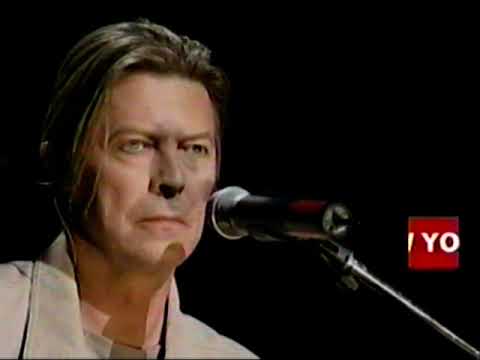 Bowie  starts singing America at Concert for New York. A different footage without postals from NY.