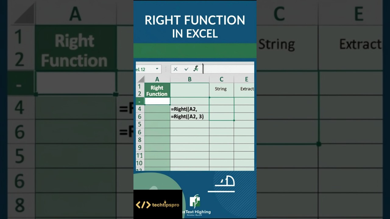 Mastering the Excel RIGHT Function: Extracting Text from the Right Side
