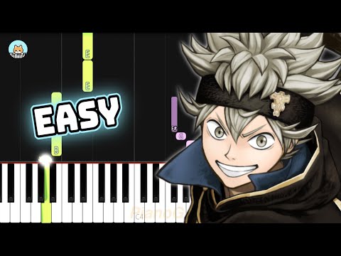 Black Clover OP 10 - "Black Catcher" - EASY Piano Tutorial & Sheet Music