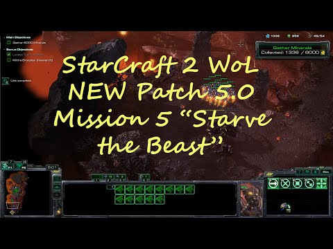 StarCraft 2 WoL NEW Patch 5.0 achv Mission 5 (Starve the Beast) on BRUTAL!