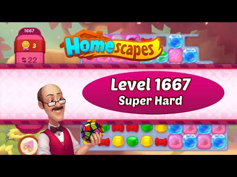 Homescapes Level 1667 Super Hard | No Boosters | Playrix