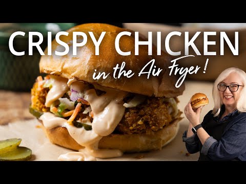 BETTER Than Take Out Crispy Chicken Sandwich | Air Fryer Recipe