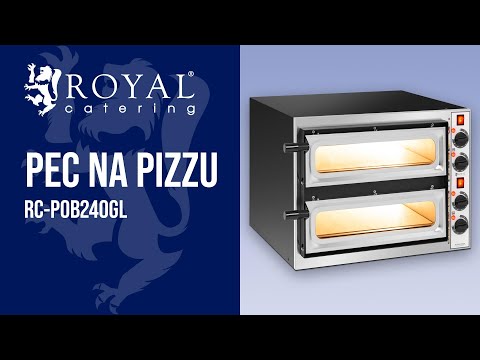 video - Pec na pizzu - 2 komory - 2 x Ø 32 cm- skleněná dvířka