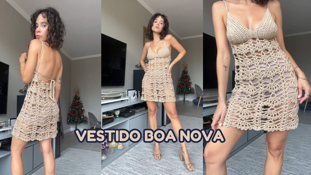 BOA NOVA DRESS - PAP CROCHET Tutorial - Step by step
