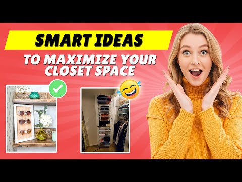 Part of a video titled 25 Smart Ideas to Maximize Your Closet Storage Space - YouTube