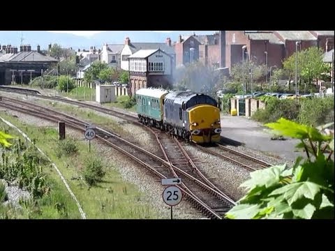 Class 37423 & Caroline on 2Z01 inspection saloon power through Rhyl