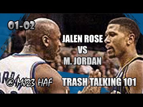 Michael Jordan vs Jalen Rose Highlights Wizards vs Pacers (2002.02.03)-50p all,NASTY TRASH TALKING!