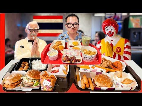 Ich esse ALLES, was es in Italien NICHT gibt! 🇹🇭 McDonald's vs KFC in Thailand! 🍔