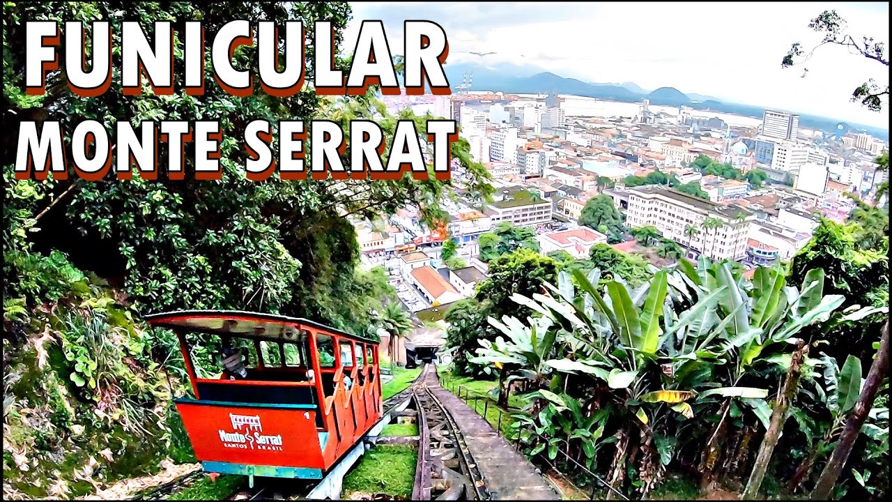 Subindo de FUNICULAR no MONTE SERRAT em Santos SP | O que tem lá em cima além do Cassino