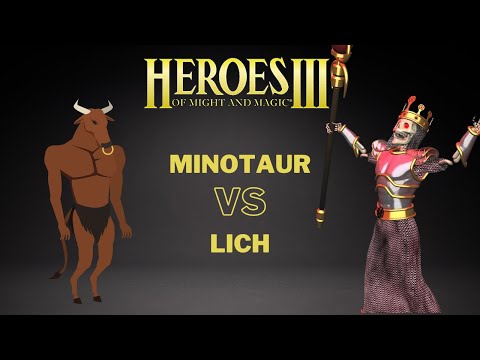 Heroes 3 - 5000 Minotaurs VS 5000 Liches
