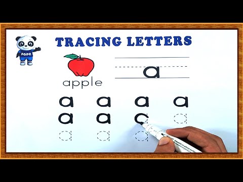 Tracing - tracing letter a - practice writing letter a - kids learning videos for kids