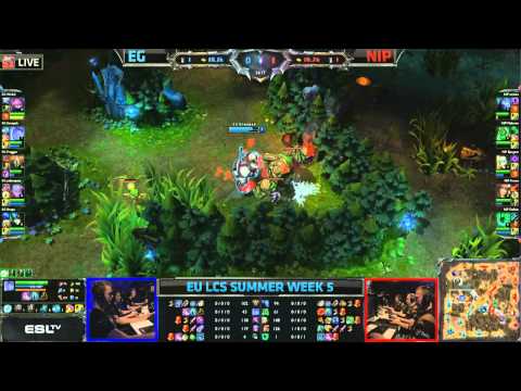 Evil Geniuses (EG) vs Ninjas in Pyjamas (NiP) || EU LCS Summer 2013 W5D1 || Full Game HD