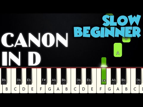 Canon in D - Pachelbel | SLOW BEGINNER PIANO TUTORIAL + SHEET MUSIC by Betacustic