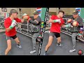 RYAN GARCIA LOOKING TO PUNISH LUKE CAMPBELL TO THE BODY! LAUNCHES SAVAGE COMBINATIONS ON THE MITTS!