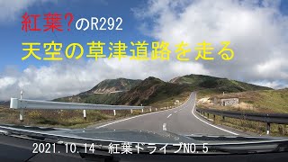 紅葉?のR292  草津道路で草津まで走る