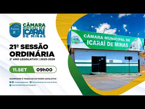 22ª Sessão Ordinária | 2º Ano Legislativo | 9ª Legislatura | C. M. de Icaraí de Minas | 25/09/2026