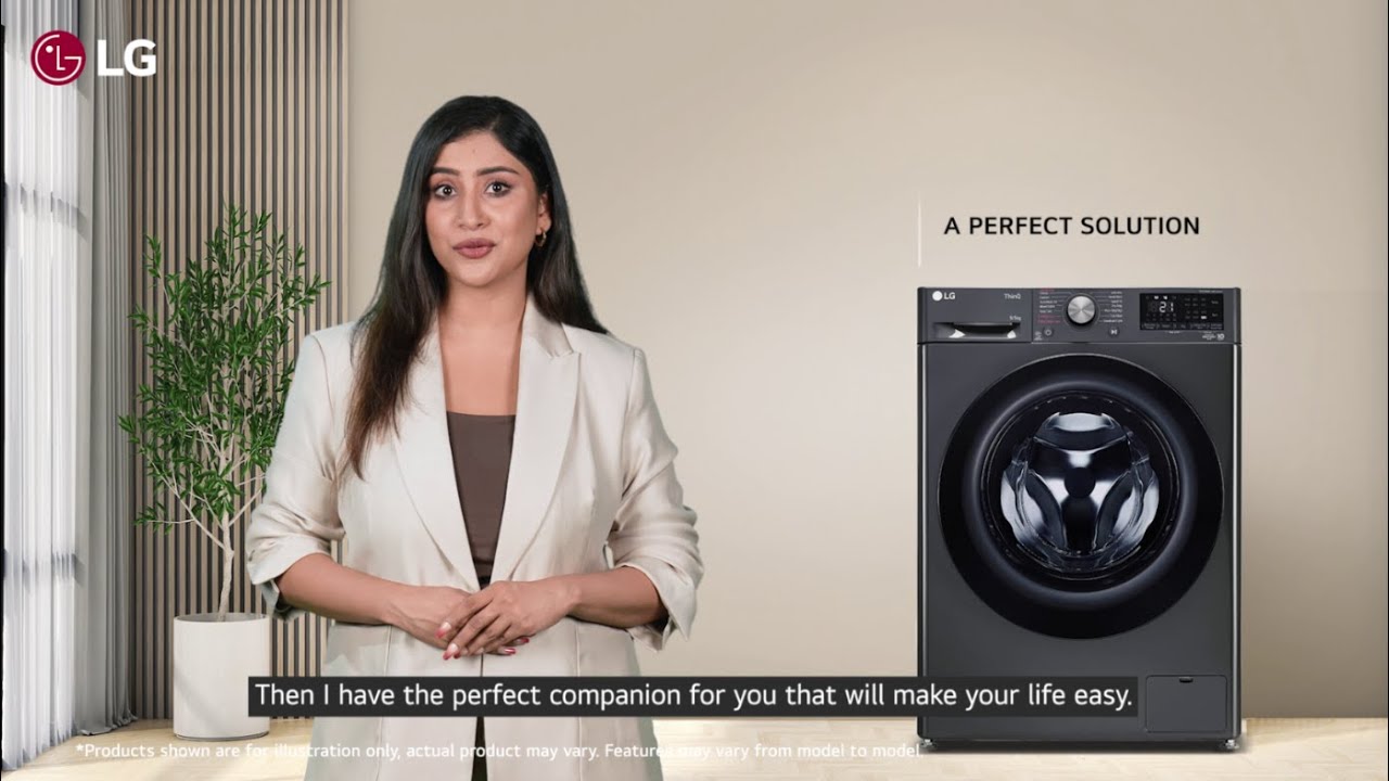 LG 11Kg Front Load Washing Machine, AI Direct Drive™, Black VCM, 5 Star, FHP1411Z9B