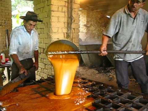 Process of making panela, trapiche in Colombia