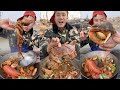 Fisherman Dagang Cooked Lobster Scallops Conch Octopus King Crab Kelp Squid And Prawns Yummy