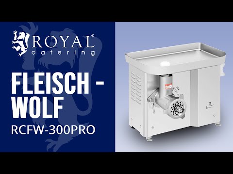 Video - B-Ware Fleischwolf - Edelstahl - 300 kg/h - mit Rücklauf