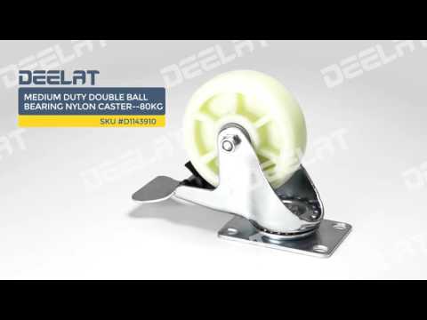 Medium Duty Double Ball Bearing Nylon Caster--80kg