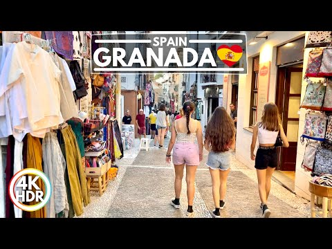 🇪🇸 Granada é a cidade mais bonita do sul da Espanha, passeio a pé 4K-HDR 2022