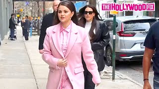 Selena Gomez Steps Out Looking Pretty In Pink Amid Justin & Hailey Divorce Rumors In New York, NY