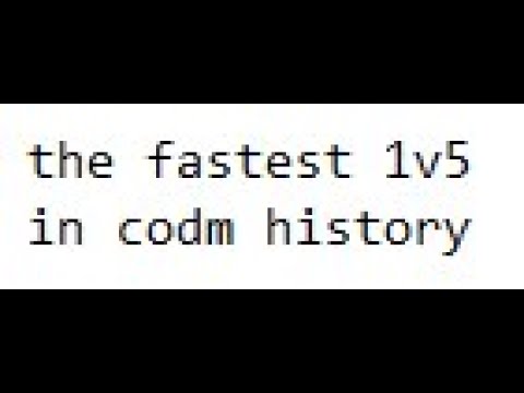 THE FASTEST 1v5 ace in codm history