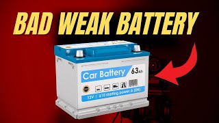 SYMPTOMS OF BAD WEAK CAR BATTERY 🔋