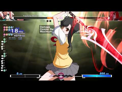 UNDER NIGHT IN BIRTH Exe Late: Dealt a 5,000+ damage combo using Nanase