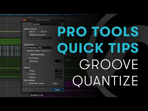 Pro Tools Quick Tips: Groove Quantize
