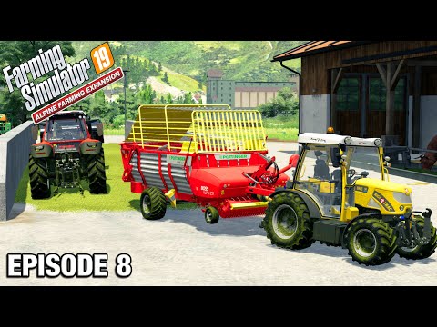 FILLING THE SILAGE PIT Alpine DLC Timelapse - FS19 Ep 8