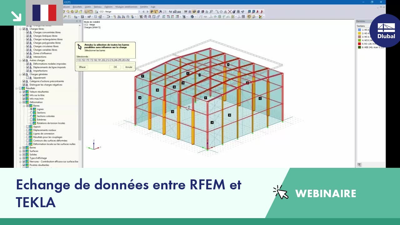 Webinaire: Echange de données entre RFEM et TEKLA